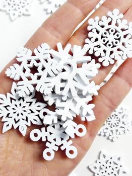 großer Schneeflocken- Mix weiß